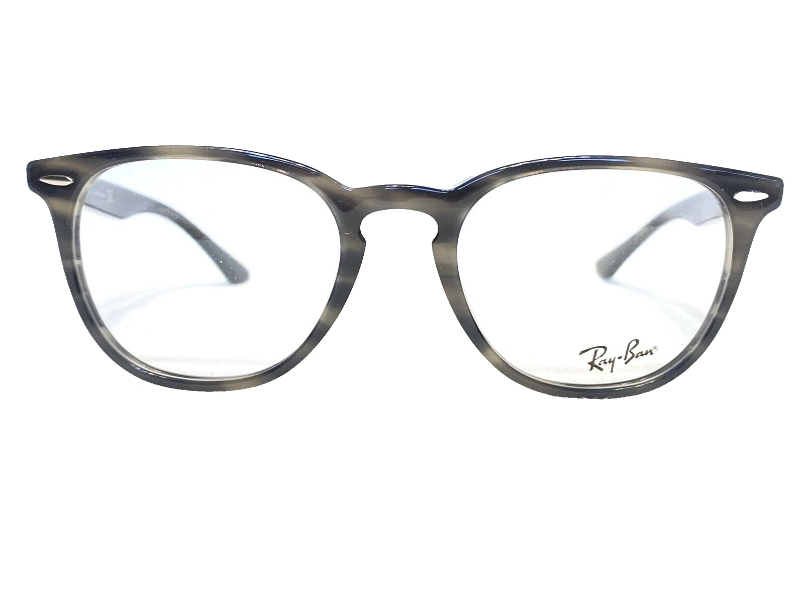 NEW Ray Ban RB7159 5800 Square Brown/Gray Stripe Eyeglasses Frames 52/20~145