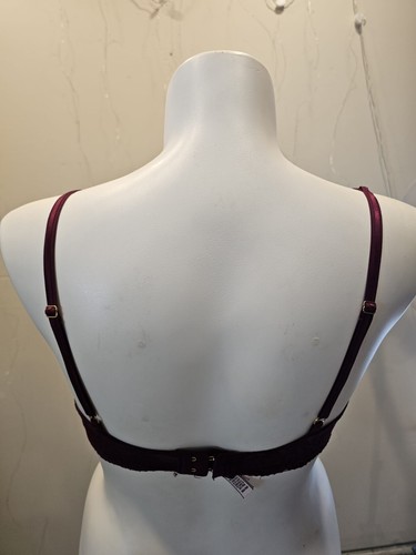 Victoria's Secret Damen Burgunderrot Spitze Sehr Sexy Ungefüttert Racerback Ausschnitt BH 36D - Bild 3 von 5