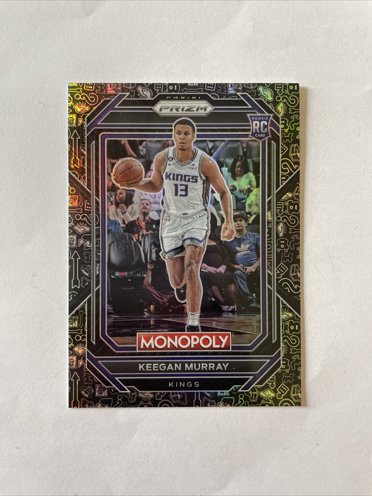 2022-23 Panini Prizm Monopoly Black Icons Prizm Keegan Murray RC Kings Rookie