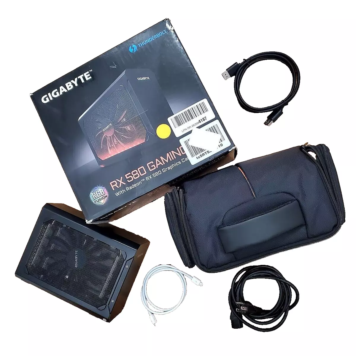 eGPU USB-C Thunderbolt 3 PD 3.0 Gigabyte Radeon RX 580 Gaming Box GDDR5 8GB RGB