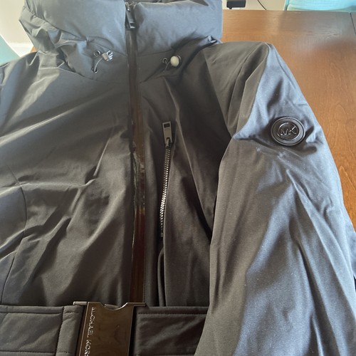 Michael Michael Kors Women's Sz. M Black Belted Active Hood Parka NWT - Picture 12 of 15