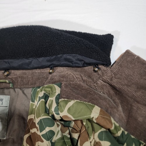 🔥Stussy Tribe Military Jacket Men Large Brown Color Removable Collar -Button - Picture 12 of 17