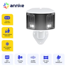 ANNKE 6MP Dual Lens POE Security Camera Two-Way Audio AI Detection Color Night