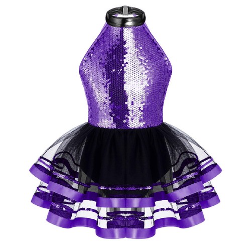 Kids Girls Outfits Halter Costume Comfortable Set Backless Dancewear Sparkling - Picture 50 of 62