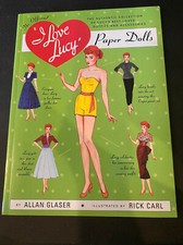 I Love Lucy paper dolls book signed by Rick Carl-NEW