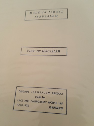 ISRAEL WESTERN WALL 6-Day War Jerusalem Lace Embroidery 1967 15.5 X 11.5" - Picture 8 of 10