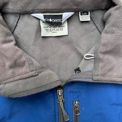 Black Diamond Blue & Grey Fleece Lined Shell Ski Jacket Size Large - Picture 6 of 7
