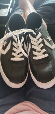 black leather converse junior size 4