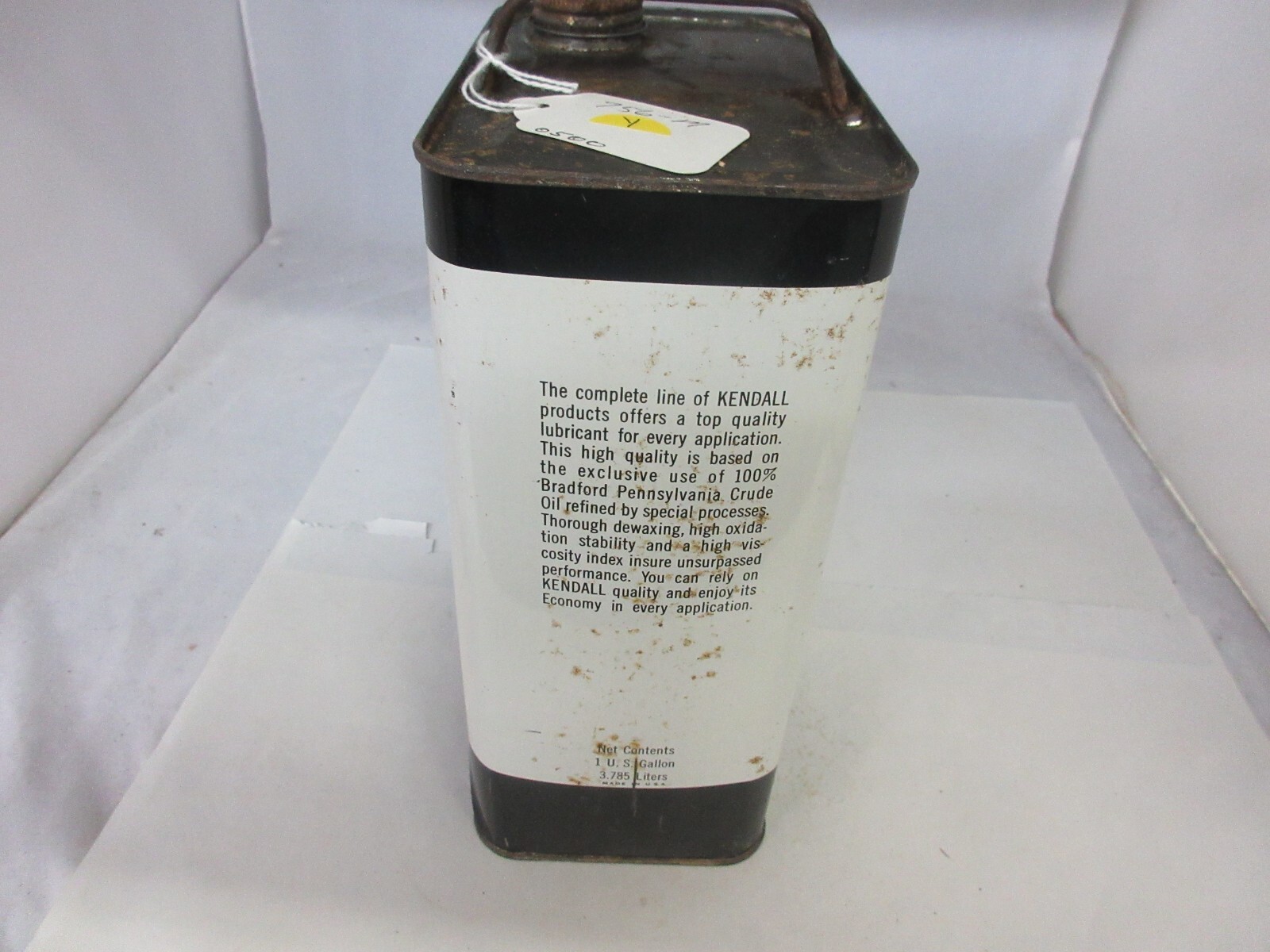 VINTAGE ADVERTISING KENDALL OIL 1 GALLON CAN SHOP TIN 756-M | eBay