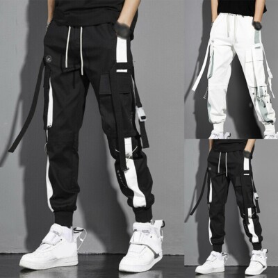 Herren Cargo Hose Casual Hose Tasche Streetwear Joggers Hip Hop Harem Hose