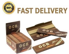 OCB Marrón Sin Blanquear Virgen Tamaño King + Puntas de Filtro Papel de Liar 32 Folletos