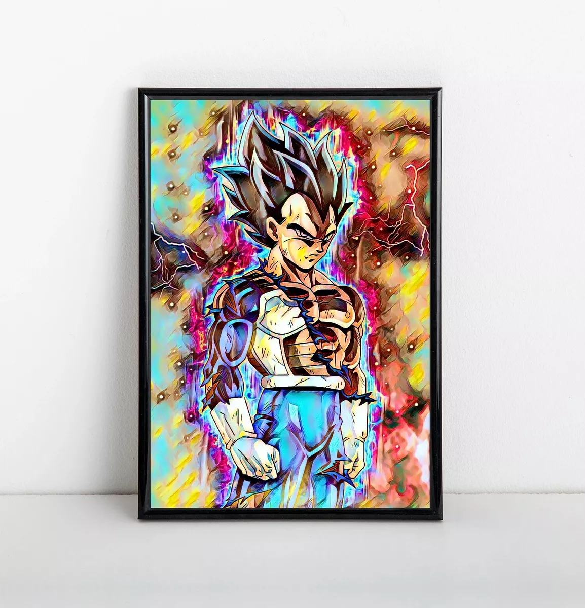 Vegeta Ultra Ego Original Art Poster - Dragon Ball Super Anime Wall Art, DBZ