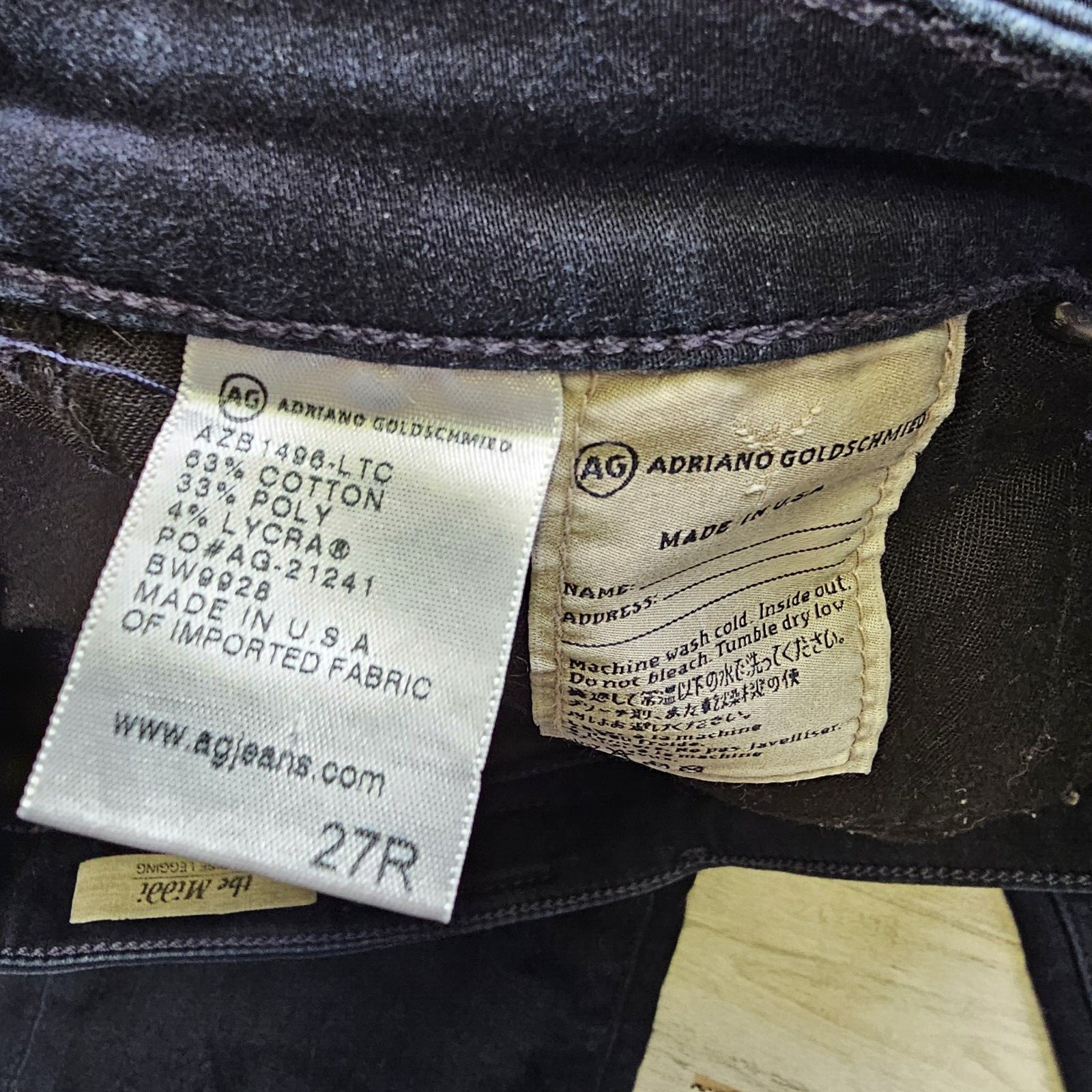 AG Adriano Goldschmied The Middi Mid Rise Leggings Blue 27R 27x32 thumbnail 4