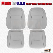 2008 - 2013 For Toyota Highlander Driver Passenger Perforated Leather Cover Gray