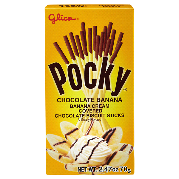 POCKY Chocolate Banana - 1 Box 2.47oz Box - Biscuit Sticks - FREE