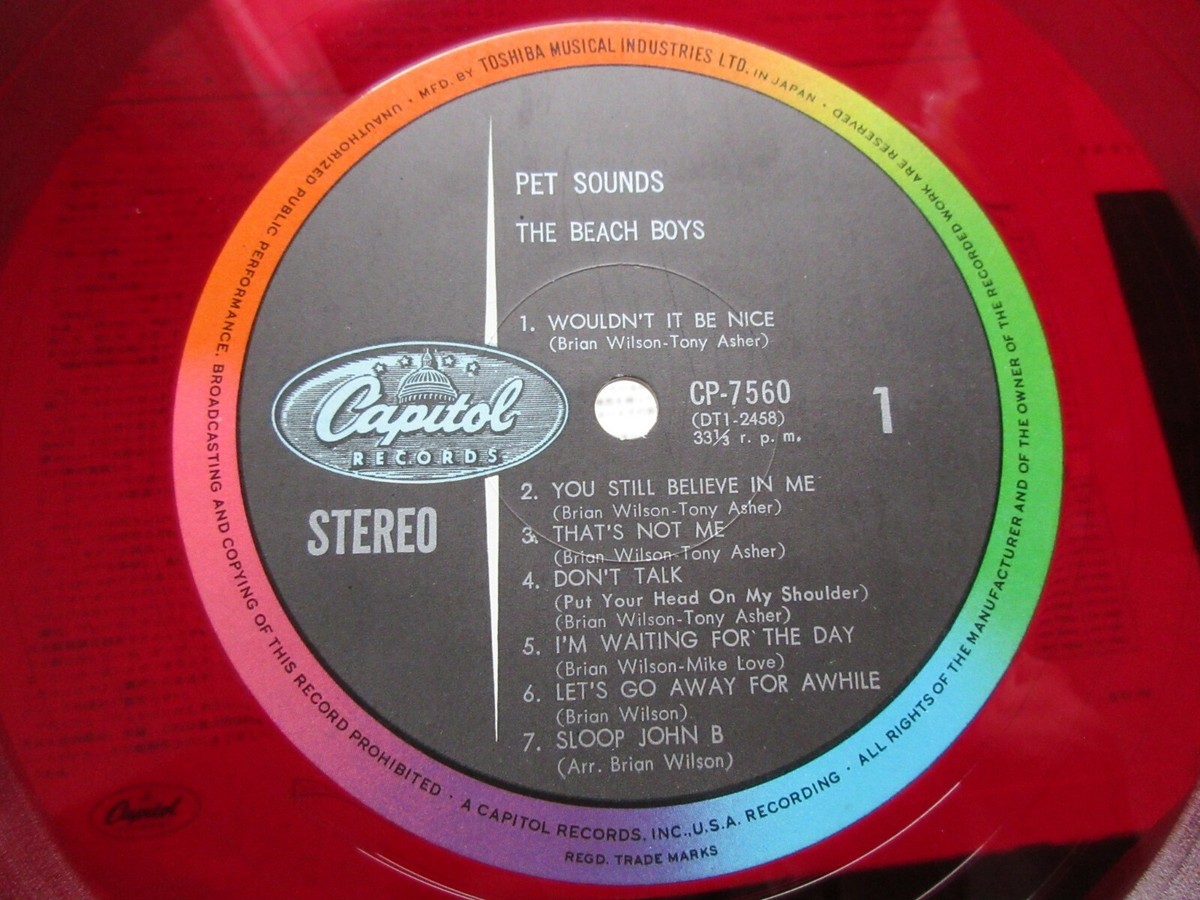 Beach Boys Pet Sounds Japan Original Red Vinyl LP in 1966 CP