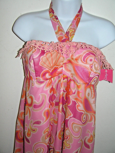 PRECIOSO VESTIDO PULITZER LILLY DE SEDA NUEVO CON ETIQUETAS TALLA 8 - Imagen 2 de 9