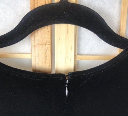 Karen Stevens Special Occ Dress Black Velour Silver Satin Skirt No Tag 6/8? Read - Picture 8 of 10