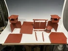 1960’s Vintage Marx Fort Apache playset pieces walls watchtowers