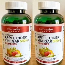 2-Pack NatureWise Apple Cider Vinegar Gummies 500mg 120 Each 240 Total Exp 2026
