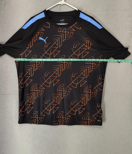 Puma DryCell Shirt Mens 2XL Black Blue Orange Geometric Sports Tee Top XXL - Picture 8 of 17