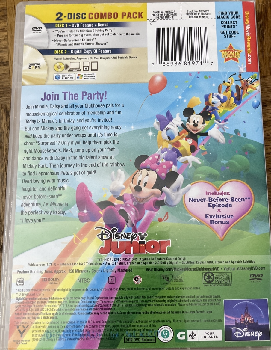 I Love Minnie DVD 786936819717| eBay