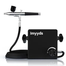 40PSI Airbrush Kit with Compressor Stepless Adjustable Air Brush Kit with Ai