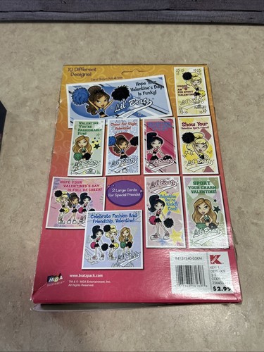 VINTAGE BRATZ 66 VALENTINES FOLD & SEAL CARDS W SEALS NOS BOX BOUGHT AT KMART - Picture 2 of 7