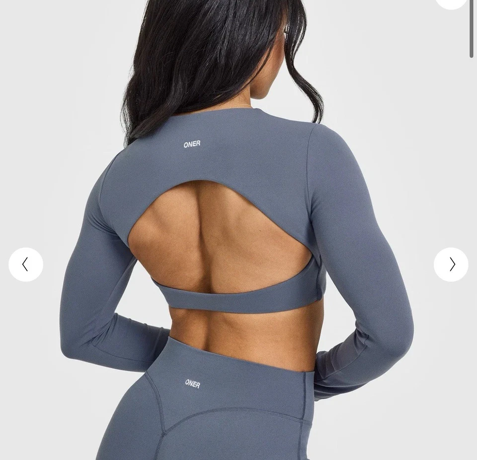 NUEVO Top Oner Active SoftMotion™ Manga Larga Medio con Logo Blanco Grande Azul 44.95 Foto 3 de 4