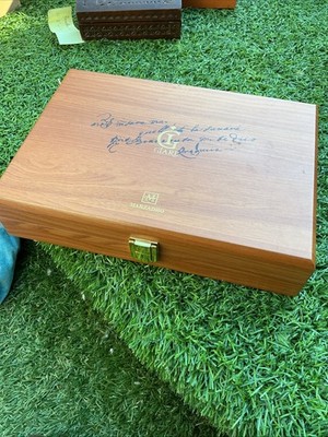 GIARE MARZADRO  Collectors Box Wood With Gold Tone Catch