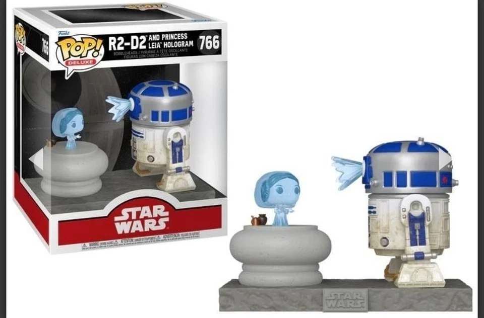 Funko POP! Deluxe Star Wars - R2-D2 with Leia Hologram