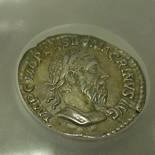 Roman AD 2017 Macrinus (AD217-218) AR Denarius Rome Mint ICG EF 45 - Picture 4 of 7
