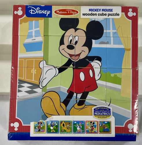 Melissa and Doug Disney Mickey Mouse Wooden Cube Puzzle