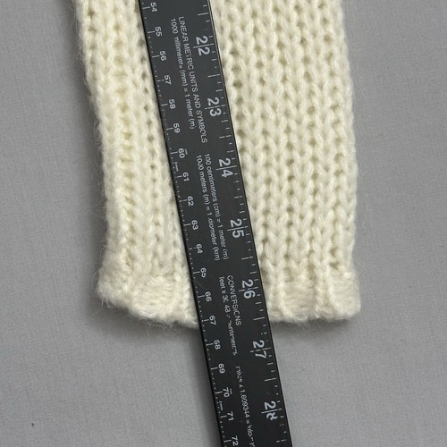 LL Bean Sweater Womens XS Reg Ivory Navy Wool Mohair Pullover Cabincore Cottage - Picture 12 of 15