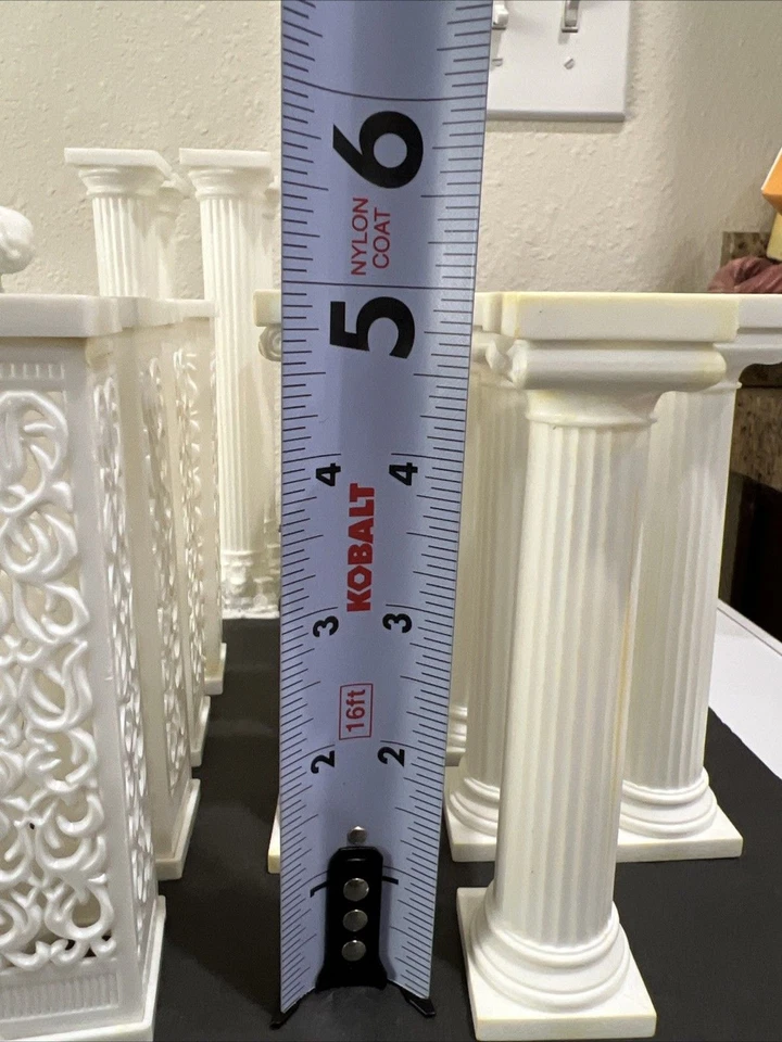 Lote Mixto Decoración Pastel Boda Columnas Romanas Topper Decoración Pilares Griegos Blancos Foto 2 de 4