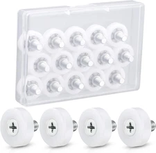 16 Pieces 19 Mm 3/4 Inch Drawer Rollers Plastic Drawer Replacement Wheels Bearin