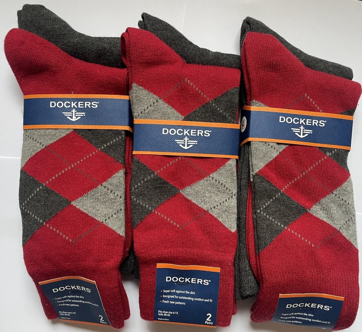 white christmas dresses Dockers Mens 3 Pack Classics Casual Crew Cotton Socks Black Navy Khaki –  Triple Traders main image 1