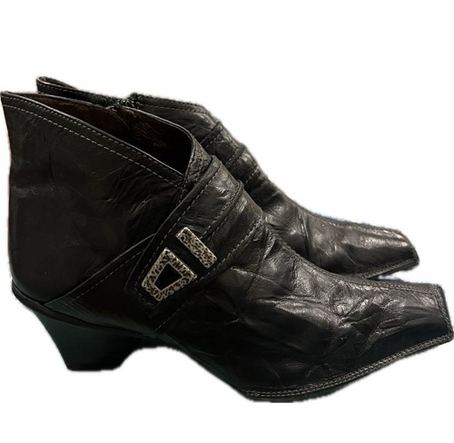 Black Leather Ankle Boots By Hispanitas - Size EU 37 - Excellent Conditions - Picture 7 of 7