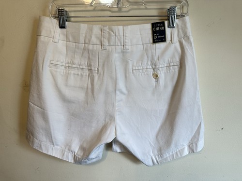 J. Crew 5" Stretch Chino Short White Size 4 NWT Classic Basic Preppy Minimalist - Picture 6 of 6