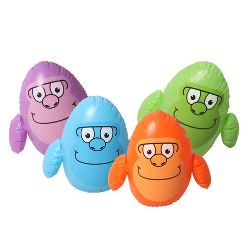 4 Pcs Inflatable Little Orangutan Tumbler Toddler Toy for Children - Picture 3 of 12