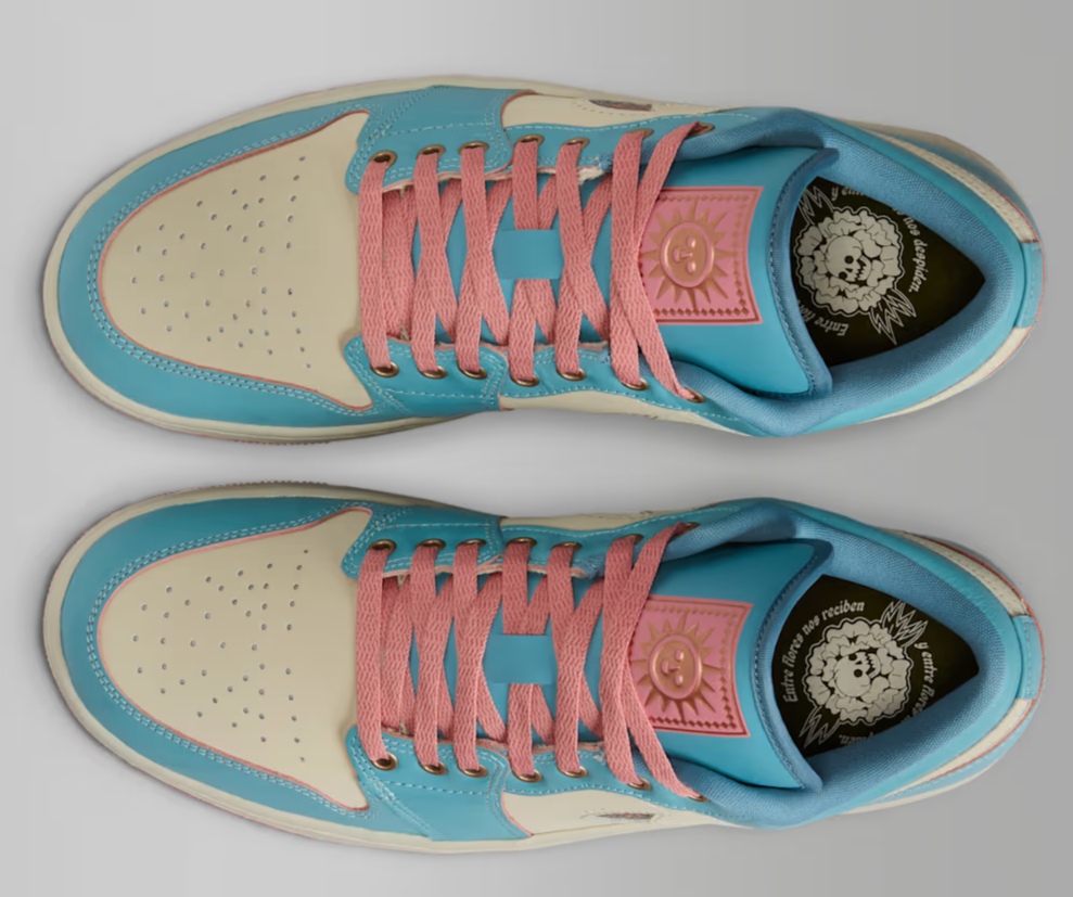 Air Jordan 1 Low SE Denim Turquoise/Red Stardust/Light Stone