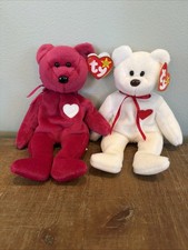 Ty Beanie Baby Babies Valentino  Valentina Valentine's Day Bears 1994/1998