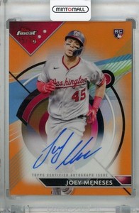 2023 Topps Finest Joey Meneses Auto Orange Refractor RC /25 Nationals
