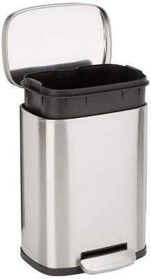 Amazon Basics Smudge Resistant Rectangular Mini, 5L/1.32 Gal, Satin Nickel 