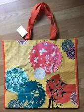 Reusable Shopping Bag~Butterflies~Paper Umbrellas~Bamboo~EcoTote~ HomeGoods