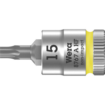 Wera 05003363001 8767 A HF Torx Zyklop Socket Tip - Hold Func 0.6cm Dx 15 x