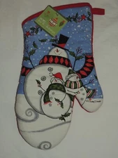 Holly Jolly Holiday Snowman Family Oven Mitt Kay Dee Designs Lainey Daniels New