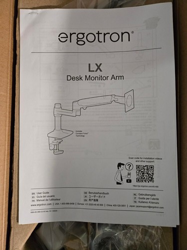 New Ergotron LX Desk Mount Monitor Arm Black 45-241-224 - Photo 3/4