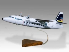 Fokker 27-500 Ansett Desk Wood Airplane New Model Large Scale 1/72