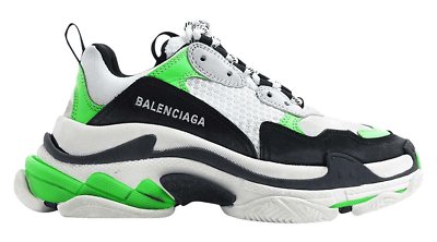 Balenciaga Triple S Sneaker Women Black Green White Platform Flat
